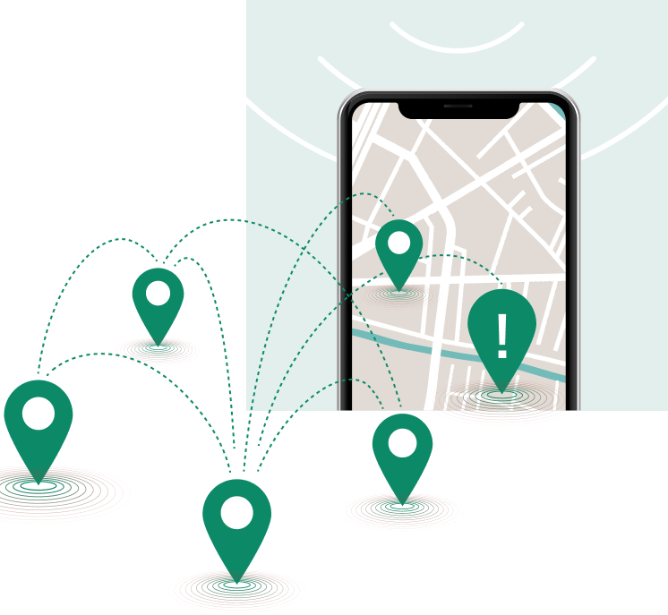 Smartphone avec l'application Dindê
